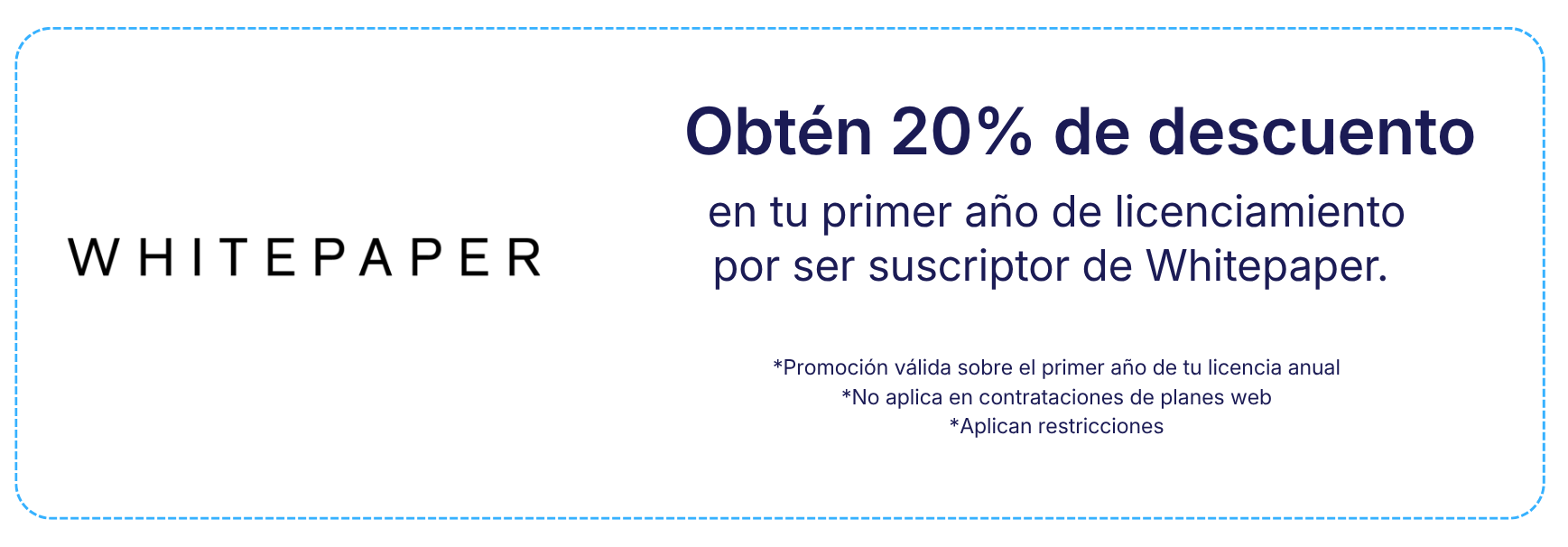 Whitepaper - Obtén 20 de descuento